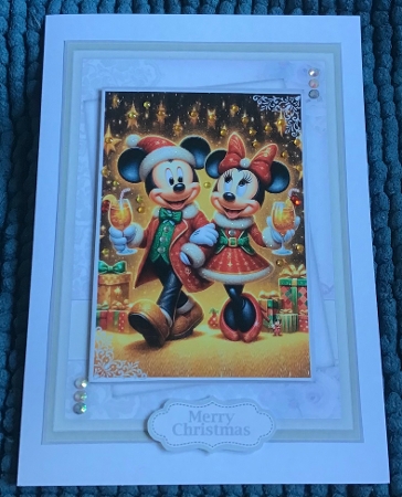 Set of 3 ~ Mickey and Minnie Christmas Greetings by Sharron Hylton