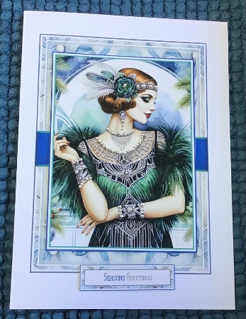 Art Deco Christmas Glam 2 With Set Of 3 Card Fronts by Sharron Hylton