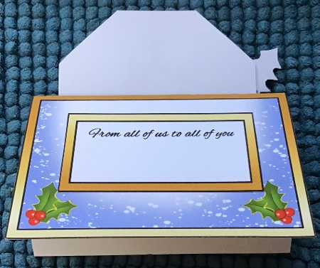 Octagon tent Cute blue snowman by Sharron Hylton