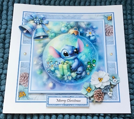 Stitch Christmas Bauble With Set Of 4 Toppers by Sharron Hylton