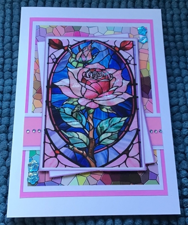 Set Of 3 ~ Stunning Stained Glass Floral Windows by Sharron Hylton