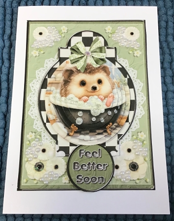 Rub-A-Dub-Dub 01 - Hedgehog - 5x7 Pyramage Mini Kit by Sharron Hylton