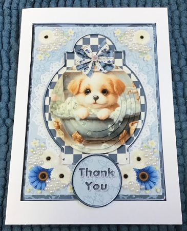 Rub-A-Dub-Dub 04 - Puppy - 5x7 Pyramage Mini Kit by Sharron Hylton