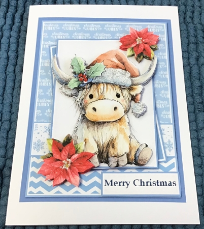 Christmas Highland Cow  by Sharron Hylton