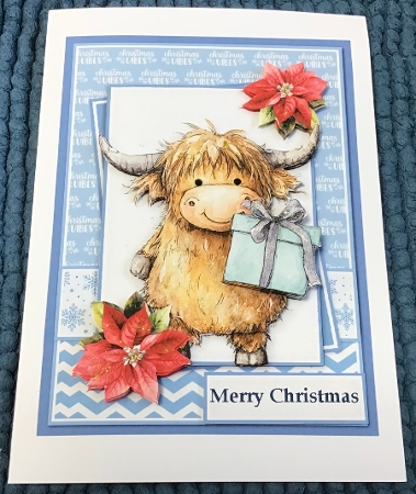 Christmas Highland cow two  by Sharron Hylton