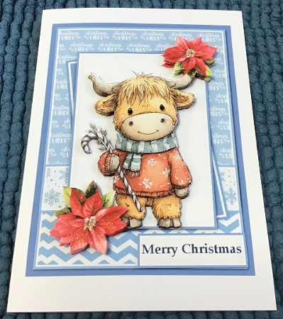 Christmas Highland cow three by Sharron Hylton