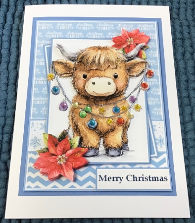 Christmas Highland cow four  by Sharron Hylton