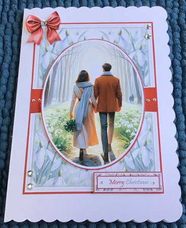 Snowdrop Walk With Set Of 4 Toppers by Sharron Hylton