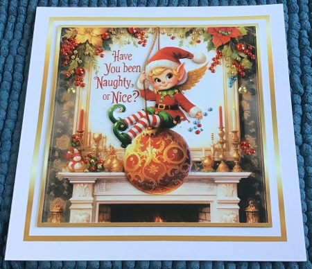 A taste of christmas Elf naughty or nice bauble 2 by Sharron Hylton