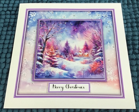Christmas Purple Winter - 6x6 Mini Kit by Sharron Hylton
