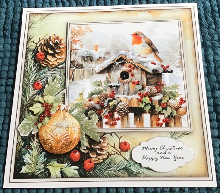 Festive Winter Robin - Mini Kit REQUEST 8x8 by Sharron Hylton