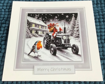 bw with red accents 1 tractor  by Sharron Hylton