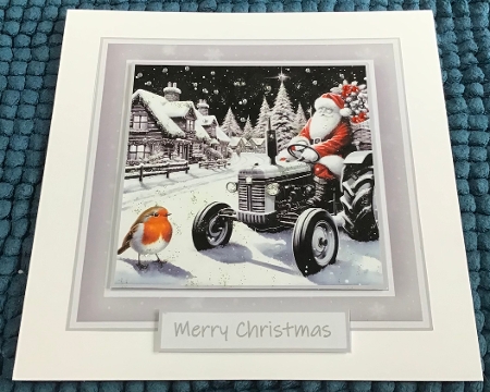 bw with red accents 2 tractor  by Sharron Hylton