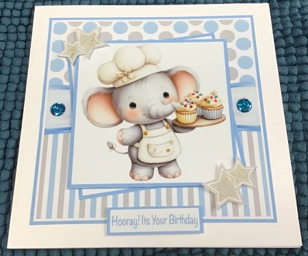 Cute Elephants Mini Kit 7x7 by Sharron Hylton