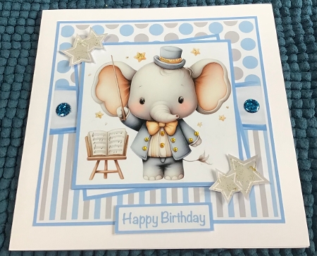 Cute Elephants Mini Kit 7x7 by Sharron Hylton