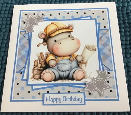 Cute Hippos Mini Kit 7x7 by Sharron Hylton