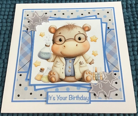 Cute Hippos Mini Kit 7x7 by Sharron Hylton