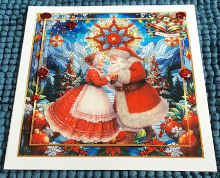 stainglass christmas santa 2 by Sharron Hylton