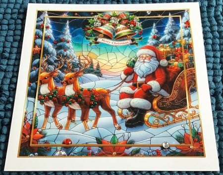 stainglass christmas santa3 by Sharron Hylton
