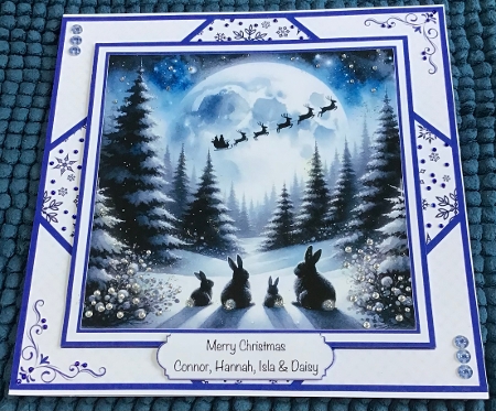 Watching Santa - 8x8 Card Fronts by Sharron Hylton