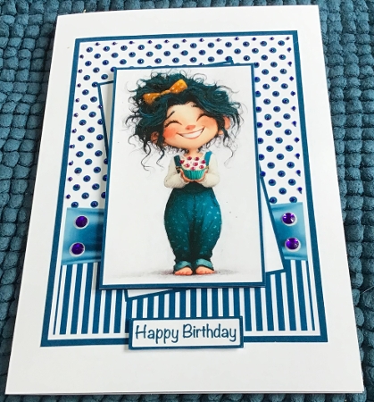 Happy Birthday Cupcake #1 Mini Kit 5x7 by Sharron Hylton