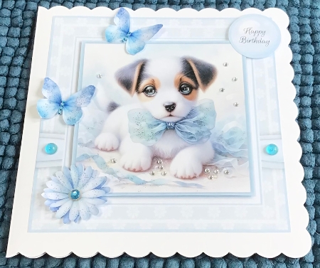 Puppy Love in Blue by Sharron Hylton