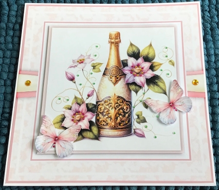A Celebration with Bubbles and Blooms - 8x8 Card Fronts by Sharron Hylton