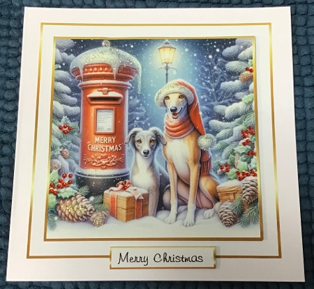 christmas  greyhound 2 by Sharron Hylton
