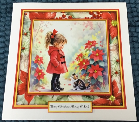 Red Christmas Girl - Mini Kit 6x6 by Sharron Hylton