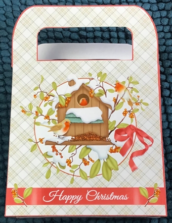 Robins In Winter Gift Bag & Triangular Treat Box by Sharron Hylton
