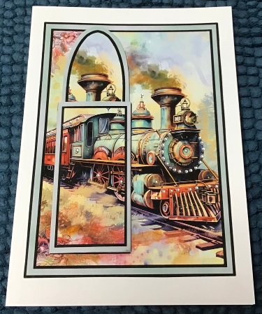Bookmark Card Vintage train by Sharron Hylton