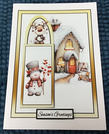 Bookmark Card Whimsical Christmas by Sharron Hylton