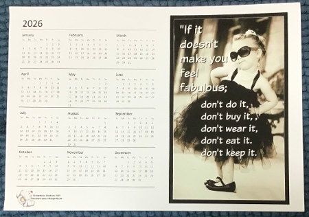 2026 calendar Sassy Little Lassie by Sharron Hylton