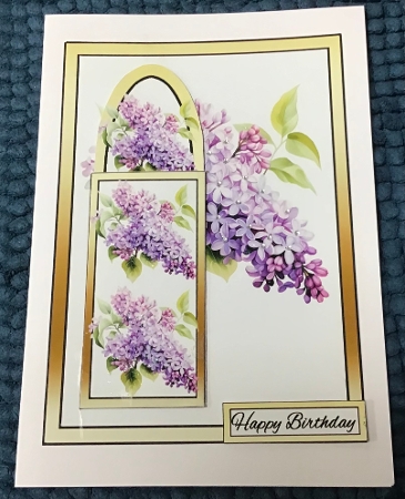 Bookmark card Pretty Lilacs by Sharron Hylton