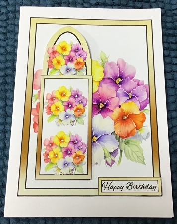 Bookmark card Pretty primroses by Sharron Hylton