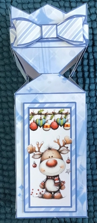Whimsical reindeer cracker box by Sharron Hylton