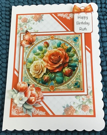 Stained Glass Flowers - 5x7 Version by Sharron Hylton