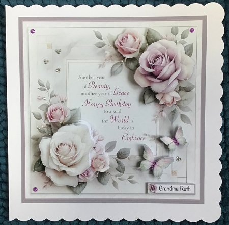 Birthday Blooms 7x7 by Sharron Hylton