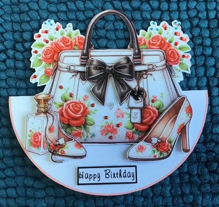floral rocker handbag with decoupage by Sharron Hylton