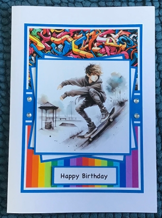 Skateboarding #1 Mini Kit 5x7 (3) by Sharron Hylton