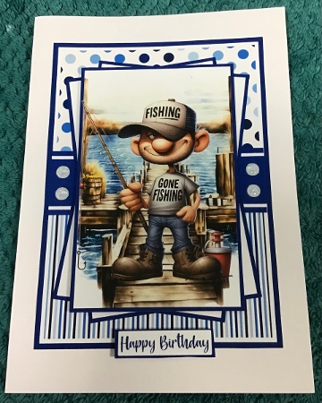 Gone Fishing Mini Kit 5x7 (4) by Sharron Hylton