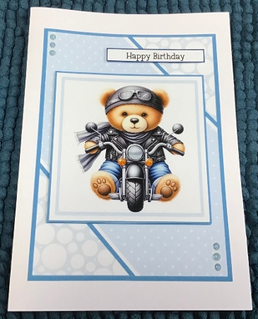 Biker Ted - 5x7 Version by Sharron Hylton