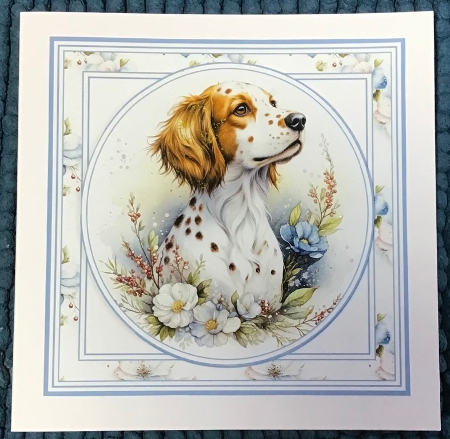 Floral Puppy Daydreams by Sharron Hylton
