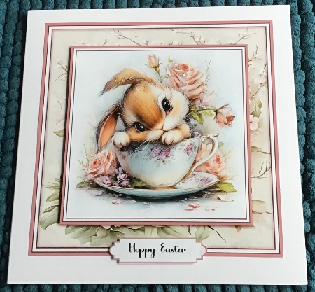 Tea Cup Bunny - Mini Kit 6x6 by Sharron Hylton