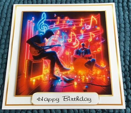 neon lights guitar by Sharron Hylton