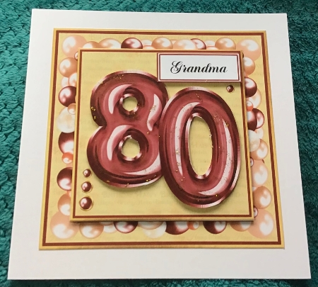Make Your Own Number Cards Kit - Burgundy & Gold by Sharron Hylton