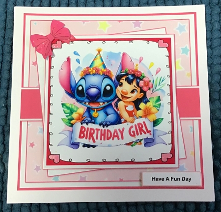 6x6 ~ Lilo And Stitch Birthday Girl by Sharron Hylton