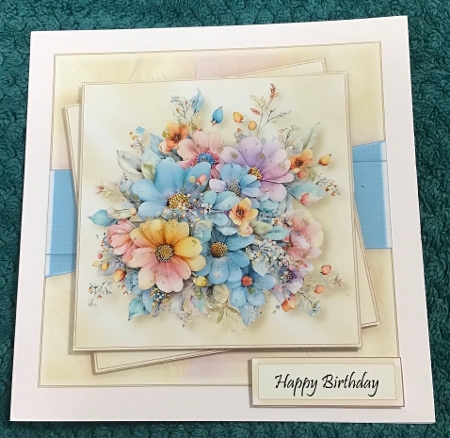 Pastel Flowers Cardfront Kit-1 by Sharron Hylton