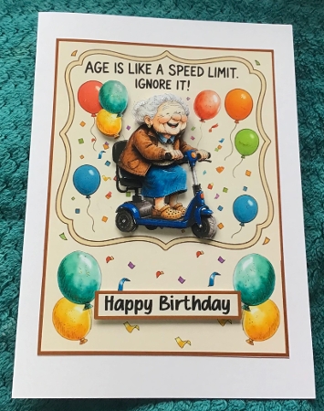 Age is like a speed limit female 5x7 by Sharron Hylton