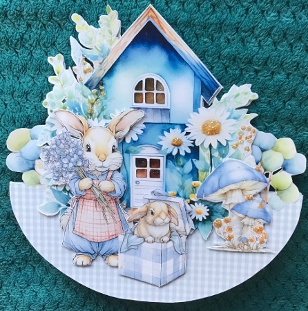 Spring Blues 6  Rocker by Sharron Hylton